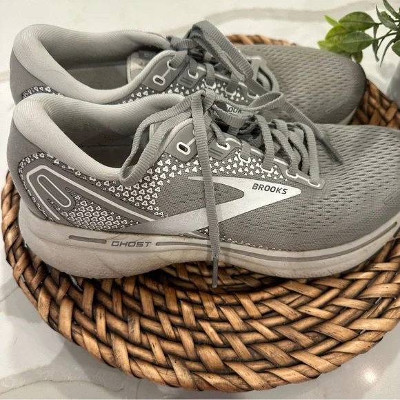 Brooks Ghost 14 Running Shoes, Grey, Women's 8 - Picture 2 of 10